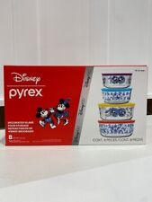 Pyrex Disney 100 Mickey Minnie Mouse 100 Years Set 4 Glass Bowls and Lids picture