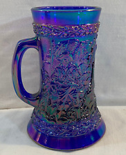 Fenton Blue Iridescent Bicentennial Mug Stein Carnival Art Glass picture