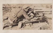 RPPC FRANCE SOLDIERS 37MM MACHINE GUN WW1 MILITARY REAL PHOTO POSTCARD (1919) picture