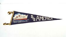 Vintage SS American Souvenir Felt Pennant United States Lines picture