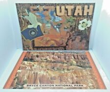 (2) Vintage 1980s Utah Placemats Bryce Canyon National Park & Dead Horse Point picture