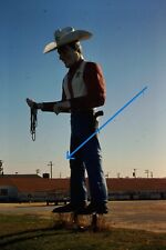1974 35mm Slides 2X Big Cowboy Texas Roadside Converted Muffler Man #1125 picture