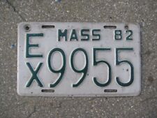 AMERICAN MASSACHUSETTS VINTAGE MOTORCYCLE 1982 # EX 9955 RARE NUMBER PLATE picture