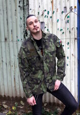 Vintage 1990s Czech Army military camo jacket coat camouflage m65 style unlined picture
