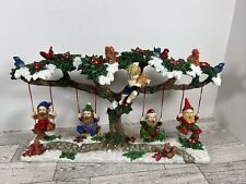 Jaimy Holiday Christmas Swings 1995 Resin Figures on Swings Figures Elves picture