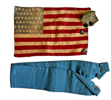 Antique Original 48 Star Flag Circa 1918 w/ROTC Patch, Pins and Blue Sash picture