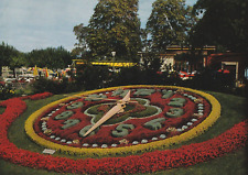 Vintage Postcard Geneva Switzerland Flower Clock Garden Unposted Photograph picture