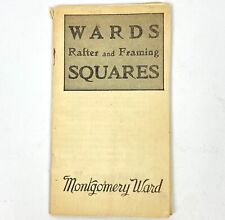 VTG Montgomery Ward Rafter & Framing Squares Booklet 39 Pages Pamphlet Building picture