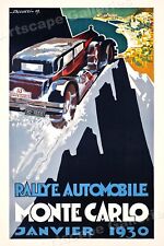 1930s “Monte Carlo Rallye” Vintage Style Road Racing Auto Poster - 16x24 picture