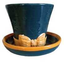 Russ Berrie Co Green Hat Planter picture