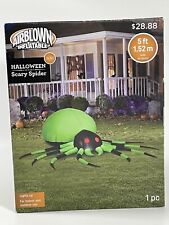Scary Spider Airblown Gemmy Inflatable Halloween 5' Light-Up Yard Lawn Decor NEW picture
