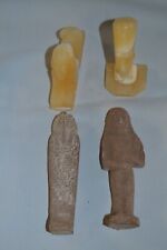 Vintage Lot of 4 Ancient Egyptian Hand Carved Statues picture
