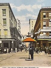 Busy Canal & Royal Streets Traffic Police Officer New Orleans LA  picture