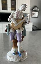 Vintage Hinode Japan Porcelain Figurine ~ Colonial Man Playing Mandolin ~ Mint picture
