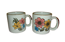 (2) Vintage 1970's Stoneware Coffee Cups picture