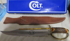 Colt CT825 15” Stag Handle Bowie “THE LAST MEETING MAY 1. 1863 ” Knife w D Guard picture