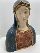  Italian Italy Renato Bertelli Mary Religious Sculpture Polychrome Terracota picture