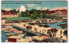 Postcard Linen Prince George's Dock Nassau, Bahamas picture