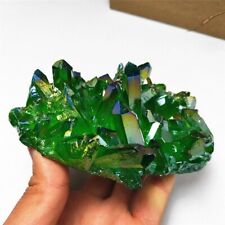 100g A+ Natural Healing Green Aura Crystal Titanium VUG Quartz Cluster Reiki picture