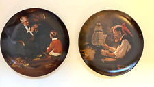 Norman Rockwell Vintage Heritage Series plates, set of 2, Knowles picture