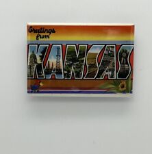Kansas Vintage Postcard Souvenir Refrigerator Magnet picture