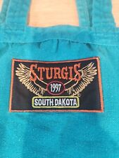 Vintage 1997 Sturgis Patch Cloth Bag Teal picture