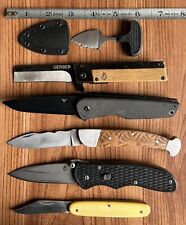 pre-owned pocket knife lot used Gerber, Frost, True  Unmarked 5 Knives picture