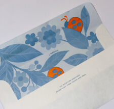 Vintage I. Magnin Stationery Envelopes Ladybug Floral Flowers Lined Set of 5 New picture
