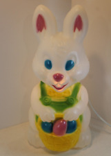 Vintage Easter Bunny Lighted Blow Mold General Foam Plastics Decor Working picture