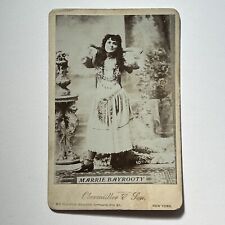 Antique Cabinet Card Photograph Beautiful Woman Barnum Circus Marrie Bayrooty NY picture