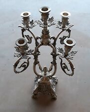 Huge Lacquered S/P Forever Lovely & Beautiful Candelabra Silverplate  3.610 kg picture