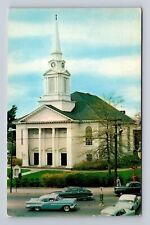 Manchester CT-Connecticut, Center Congregational Church, Vintage c1960 Postcard picture