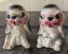 Vintage Dogs Salt And Pepper Shakers Cocker Spaniel Ceramic Japan BP Import Prod picture