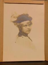 Early 1900's Young Lady Real Photo Flapper Style Austin Mt. Horeb WI Blue-2 picture