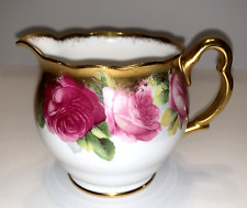 Vintage Royal Albert Old English Rose Creamer with Handle Gold Trim 3