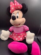 Ship from USA Disney Plush MINNIE MOUSE Pink & White Polka-Dots Dreess & Bow picture