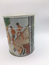 Folger's Coffee Collector Tin w/ lid Four Seasons Decorated Can RARE picture