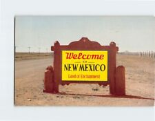 Postcard New Mexico Welcome Marker Welcome To New Mexico USA picture
