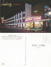 Atlantic City NJ PC Lombardy Motel at Night Village Restaurant Unused picture