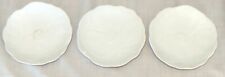 Dorothy Thorpe Dot5 Three 5.3/4 inch Plates - White with Embossed Flower picture