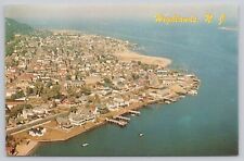 Highlands New Jersey Aerial View Vintage Chrome Postcard Boats Shoreline picture