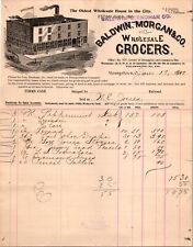 Baldwin & Morgan Youngstown OH 1900 Billhead Wholesale Grocers picture