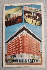 Postcard Hotel Casey Scranton PA 1954 GW MISCUT 2 Cent Stamp Special Cancel picture