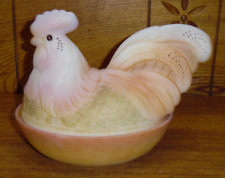 Airbrushed Hand Painted Fenton Folk Art Collection Chicken On Nest picture