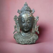 Vintage White Copper Tara Dolma Buddha 3D Relief Bust Wall Hanging picture