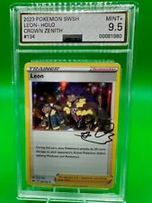 Trainer Leon #134 Crown Zenith Holo Pokemon 2023 Graded AGS 9.5 picture