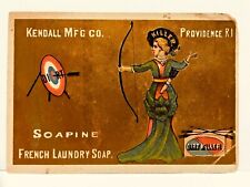 1880's Soapine French Laundry Soap Trade Card Kendall Mfg. Co. picture