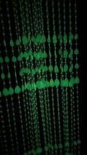 Vintage Glow In The Dark Bead Curtain Jade Green 3 Panel picture