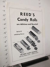 trade magazine ad 1958 REED'S roll candy root beer cinnamon spearmint peppermint picture