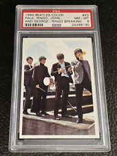 PSA 8 Paul McCartney Rookie Card 1964 Beatles Color #43 Topps John Lennon Ringo picture